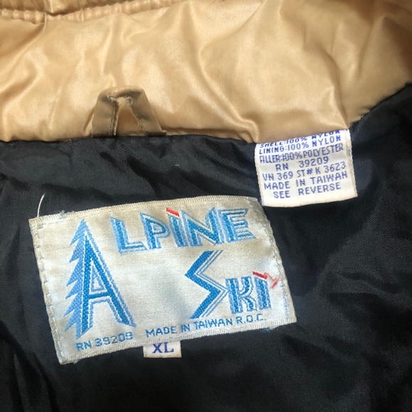 Vintage Puffer Jacket Coat ALPINE SKI vest convertible retro - Picture 6 of 13